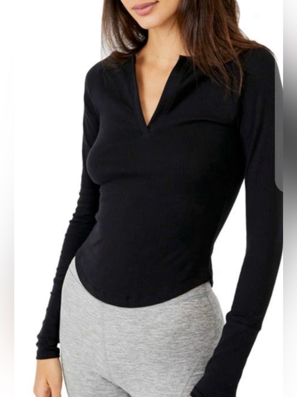 Free People Billie layering long sleeve ribbed top